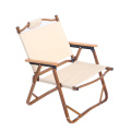 Customized Beech Foldable Armrest Wood Chair Outdoor aluminium Folding Camping Chair